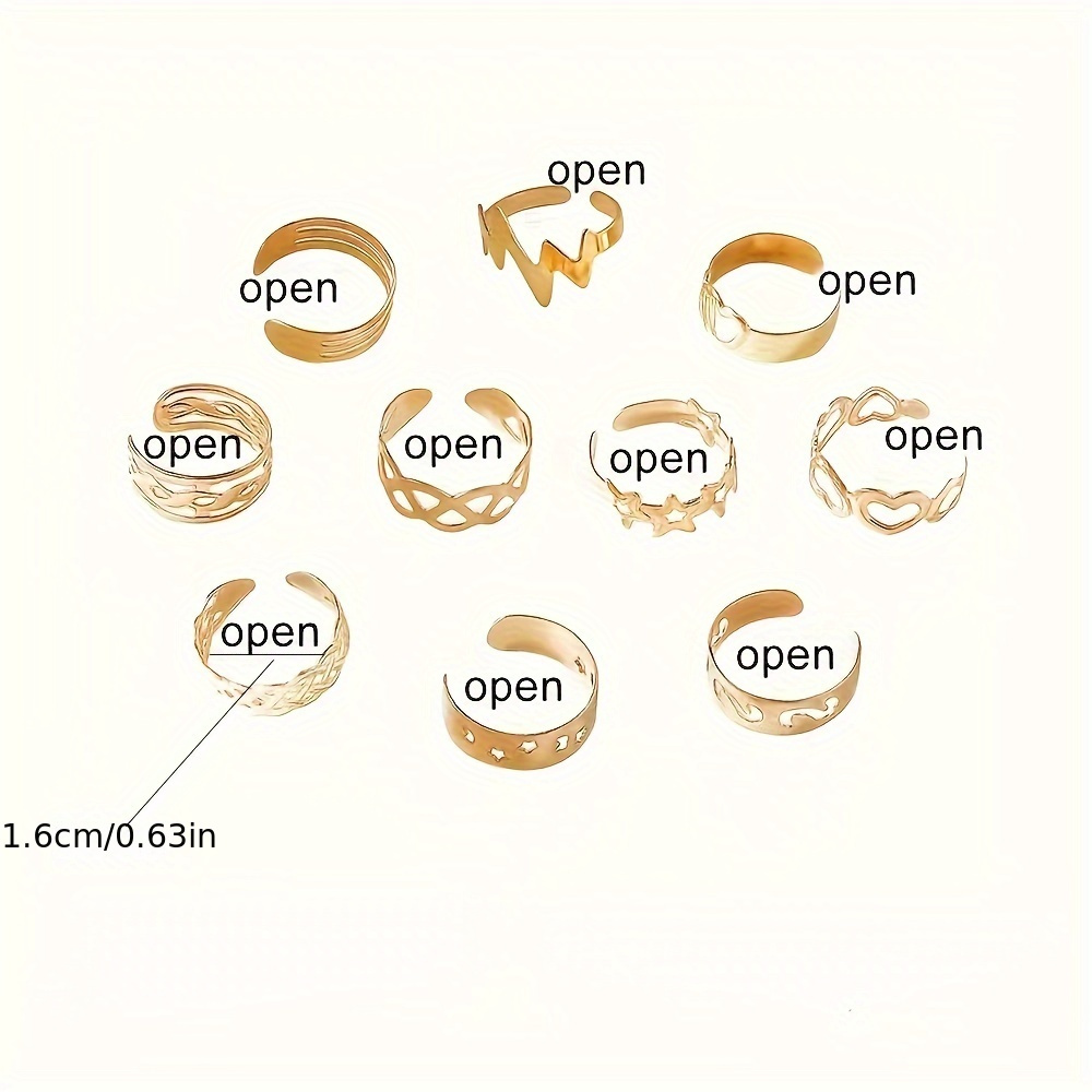 10pcs High Metal Texture Foot Rings Gift Season Various Styles Foot Ornaments